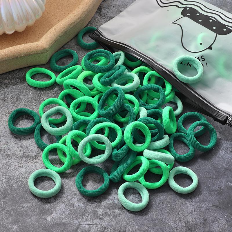 100 шт./компл., эластичные резинки для волос, повязка на голову, резинка для девочек, нейлоновые аксессуары для волос, головные уборы