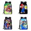 Double Super Mario Shoulder School Bag With Durable Material Pattern Playful