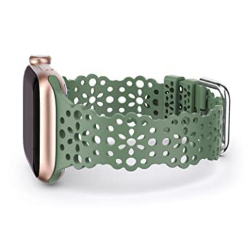 Совместим с ремешком Apple Watch диаметром 38 мм, 40 мм, 41 мм из мягкого эластичного силикона.