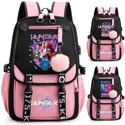 Аниме Новый Мультфильм K-pop Принт Рюкзак Школьный Рюкзак для Подростка Студента Девушки Мальчика Книжная Сумка Большая Вместимость Дорожная Сумка Детский Подарок Рюкзак