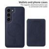 For Samsung Galaxy S23 Magnetic Case BETOPNICE RFID Blocking Leather Phone Back Cover with Detachable Card Bag