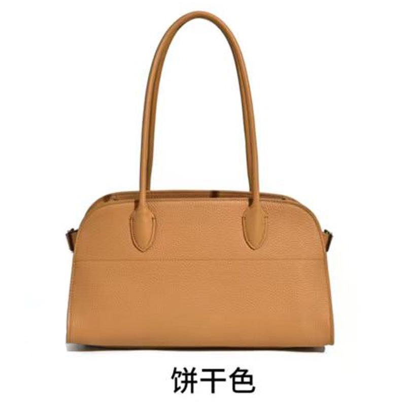 New First-layer Cowhide Tote Bag Handbag Horizontal Large-capacity Leather Women's Bag Commuter Shoulder Bag