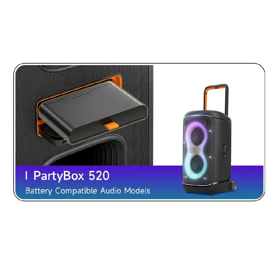 Перезаряжаемая батарея PALO 4800 мАч для динамика JBL PartyBox Stage 520 / 720 / Boombox 4 с портом быстрой зарядки TYPE-C PD