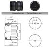 2Pcs Air Ride ride Springs suspension 2200Ib Air Single Port 1/4 npt Small Rubber shock absorption bag 2E2200