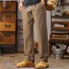 Повседневные брюки из чистого хлопка для мужчин на весну, осень и зиму Новый стиль Зауженная версия Драпировка Удлиненные до пола Прямые Универсальные брюки для мужчин