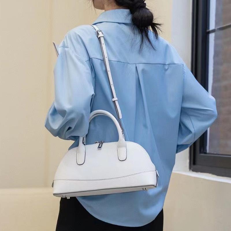 Women's Genuine Leather Shoulder Bag Crossbody Bag Large Capacity Handbag Versatile Fashion Purse for Commute Travel 2-in-1 Tote