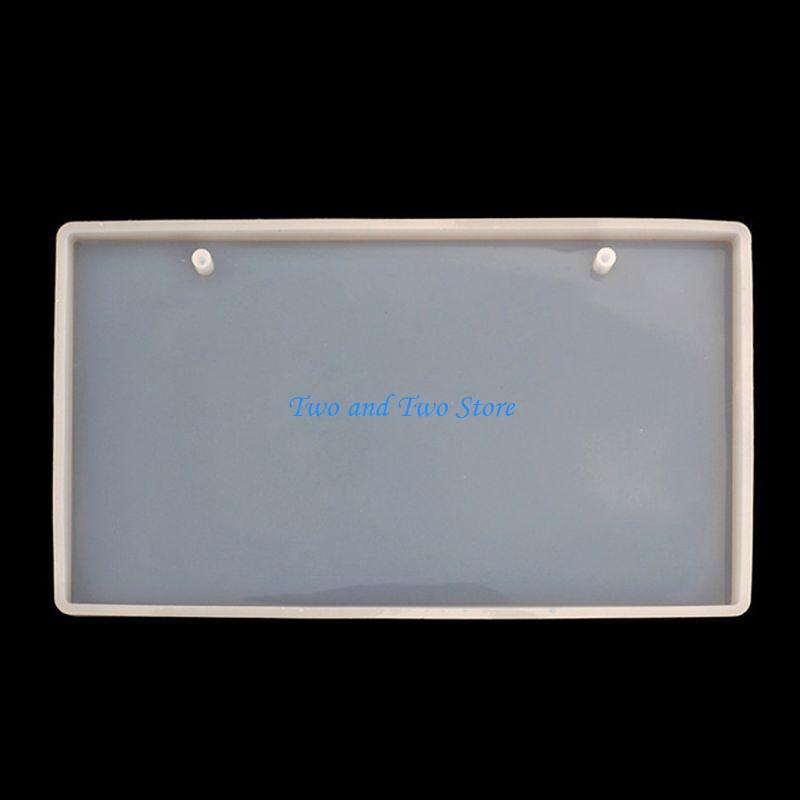 HX6F Silicone Molds for Resin Rectangle Doorplate Epoxy Crystal Mold DIY Tablet Pendant Door Hanging Welcome Sign Plate Craft
