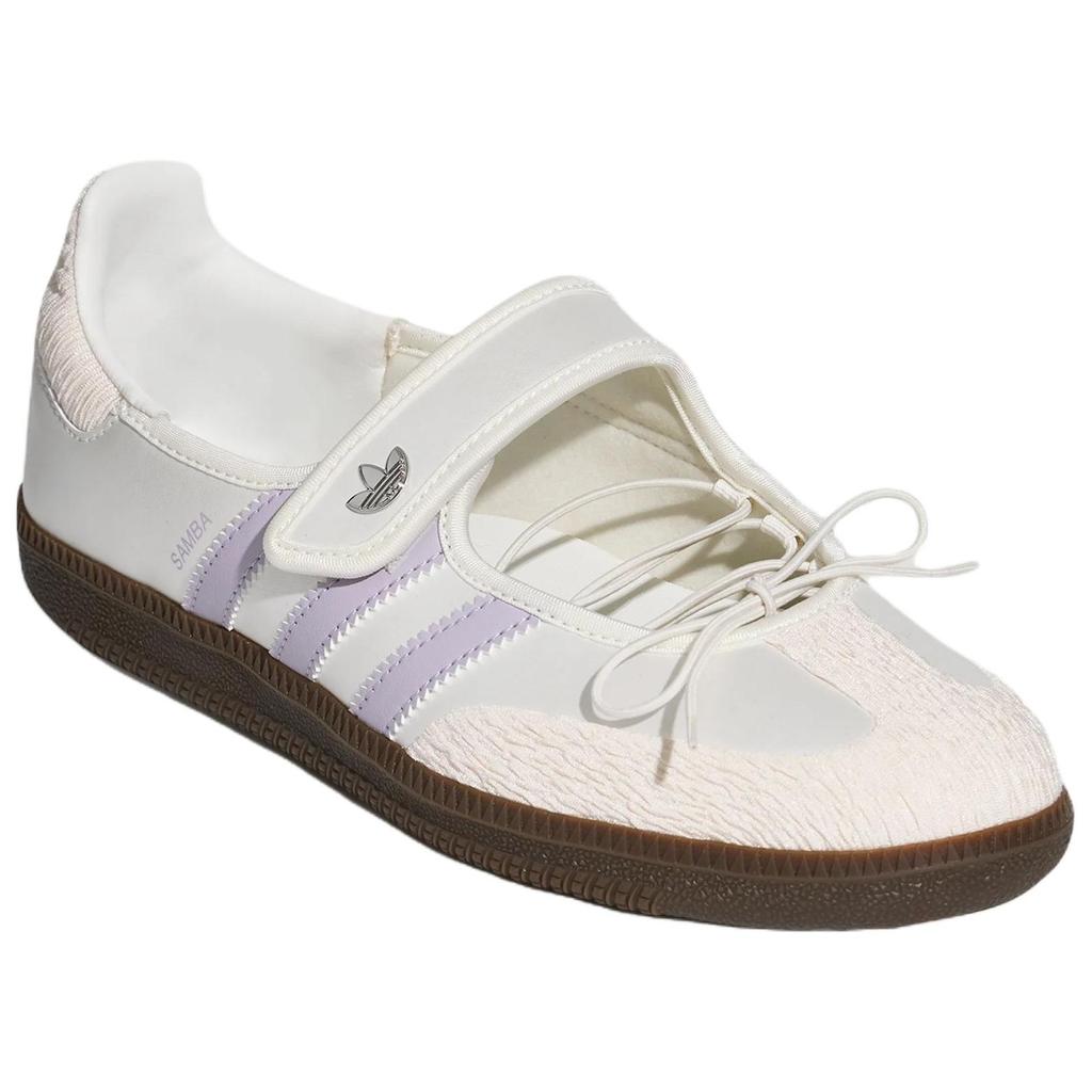 adidas Оригинальные туфли Samba Jane Mary Jane Женские Ярко-белые Светло-фиолетовые LB8627