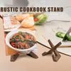 Versatile Wooden Cookbook Stand Multifunctional Kitchen Counter Decor Display Rack Kitchen Accessory
