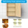 4Pcs Antique Self Closing Hinges Kitchen Cabinet Door Hinges Decorative Hardware for Bathroom Furniture Cupboard