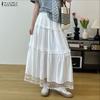 Женские повседневные свободные летние длинные юбки с эластичной резинкой на талии