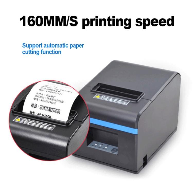 Xprinter N160II USB+WIFI Интерфейс 80мм 160мм/с Автоматический Термопринтер Чеков, UK Plug