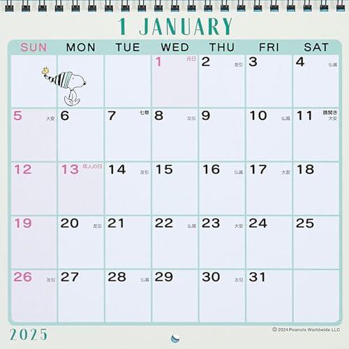 Sanrio Настенный календарь M 2025 Snoopy настенный 452734