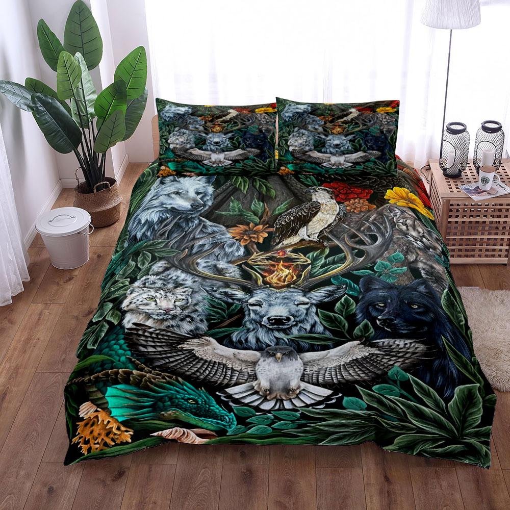 Комплект постельного белья с изображением оленя Wildlife, односпальный двуспальный, размер King, размер US Twin, полный комплект постельного белья Queen Size
