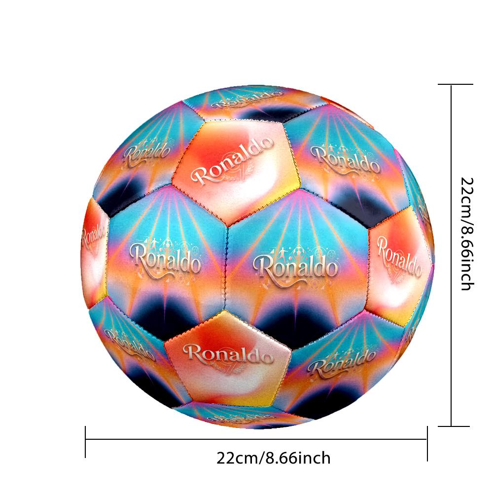 Ronaldo's Soccer Journey Size 5 Soccer Football Machine Sewn Indoor/Outdoor Training and Matches Ideal for Soccer Enthusiasts