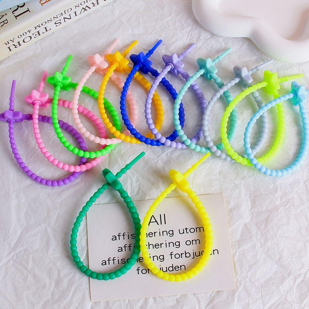 10 шт. Регулируемый брелок своими руками, силиконовый шнурок, ювелирный шнурок, подвеска для сумки, подарки, кабельная стяжка