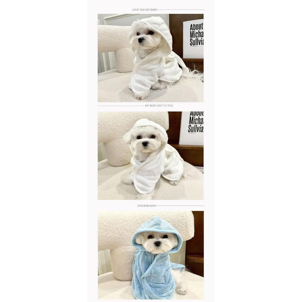 Dogs Can Wear Bath Towels, Dry Bathrobes, Thick Absorbent Towels, Teddy Bears, Schnauzers, French Fighting Cats In All Seasons
