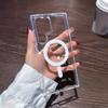 Оригинальный магнитный чехол Magsafe для Samsung Galaxy S25 24+ 21 FE S22 Plus S23 Ultra Plus с беспроводной зарядкой, противоударный прозрачный чехол
