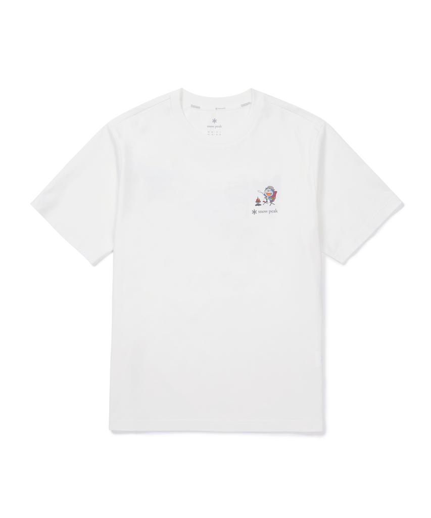 SNOWPEAK APPAREL [Snow Peak | Дораэмон] Короткорубашка для кемпинга (S26Mufts95) Белый с оттенком