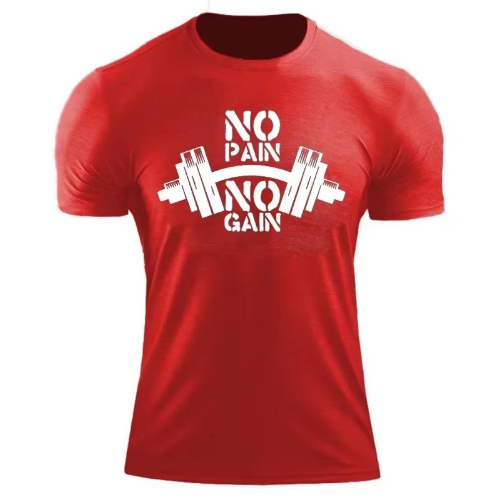 Футболка для мужчин no pain no gain Print Мужские брендовые футболки Модная футболка Harajuku с коротким рукавом Мужские футболки Футболка уличная одежда y2k