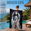 Gothic Corpse Beauty In Bloom Beach Towel, Microfiber Beach Towel, Perfect For Pool, Beach, Travel, Home Decor Beach Party Fan gifts