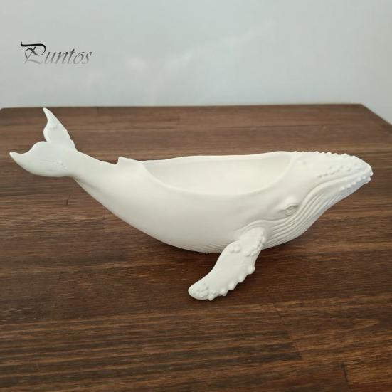 Полая коробка-кит, с желобом, 3D-печатная, в морском стиле, для украшения стола, для ювелирных изделий и мелких предметов