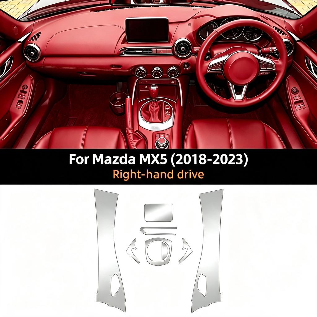 For Mazda MX5 2022 2023 Car Pre Cutting Car Interior TPU Paint Transparent Protection Film Console Scratch FilmGood product