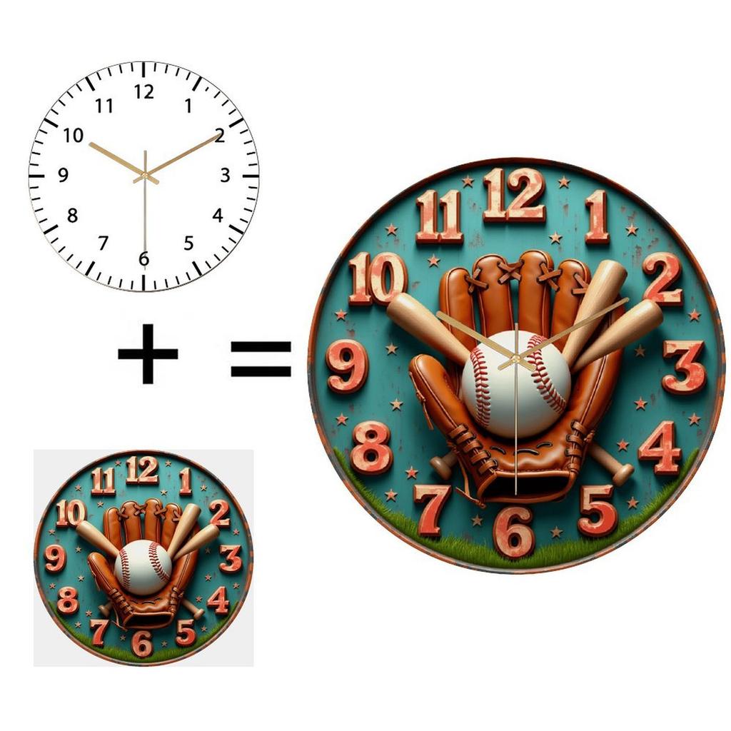 30cm Diameter Glass Wall Clock as Decorative as it is Fundamentally Useful