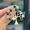 Бриллиантовая брошь в виде рождественской елки Niche High-End Temperament Pin Tree Of Life Brooch Coat Jacket Clothing Accessories