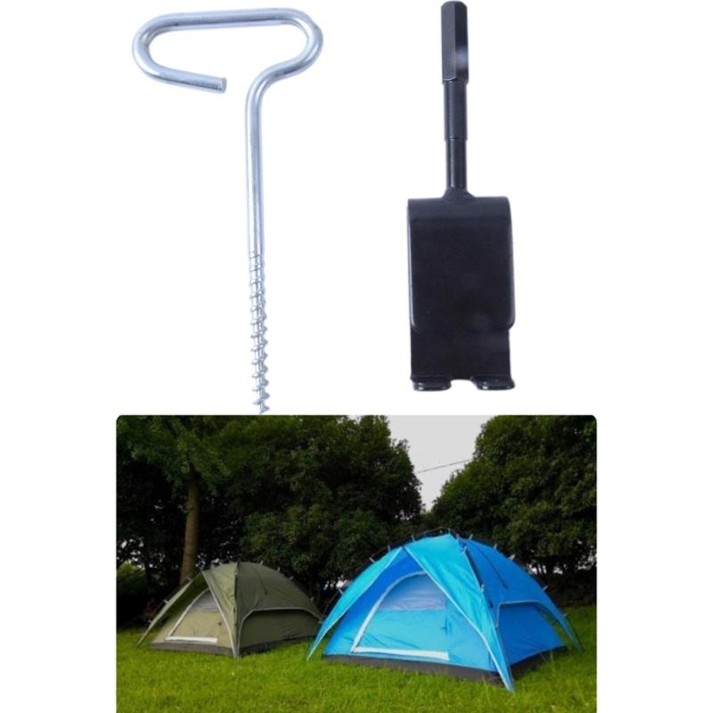 Якорные крепления для палатки для подледной рыбалки Адаптер Практичный инструмент для ледовых якорей Сверло Ледовый колышек Инструмент для зимнего кемпинга