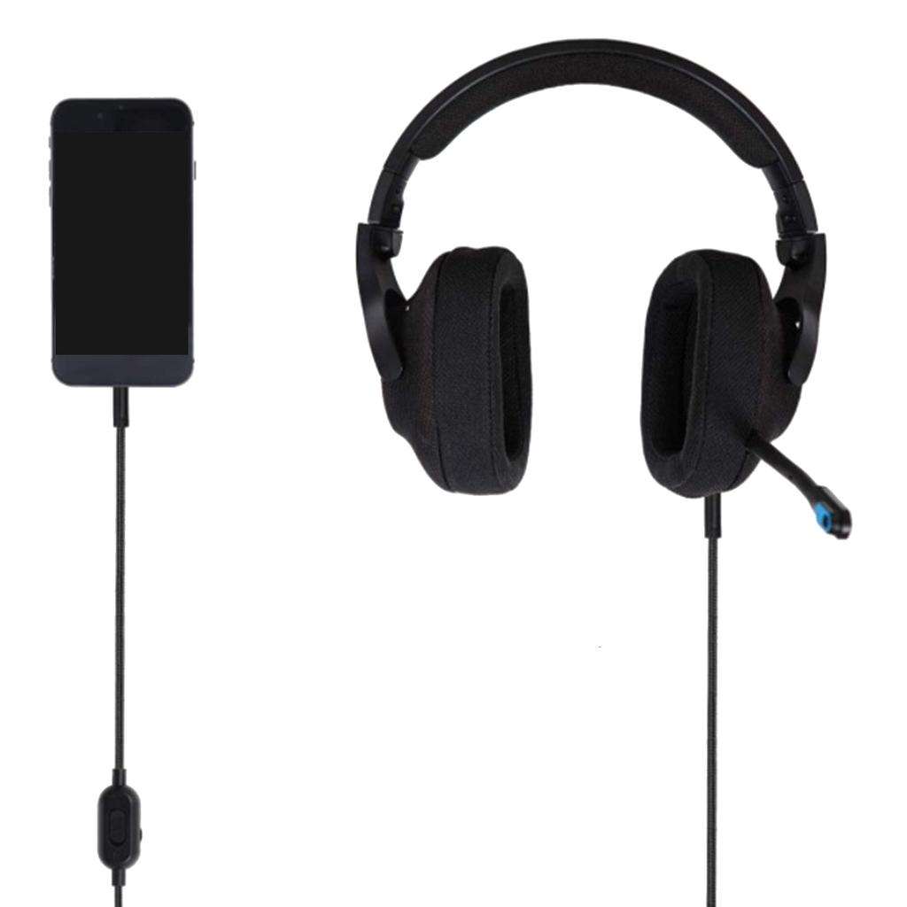 Прочный 3,5-мм кабель для наушников с функцией отключения микрофона для наушников G433/G233 Наслаждайтесь чистым звуком и легким управлением Провод