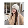 Korean Version Autumn and Winter Warm Hat, Children's Letter Label Knitted Wool Hat