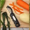 Поворотная овощечистка с удалителем пятен Лезвия из нержавеющей стали Овощечистка для фруктов с эргономичной ручкой Легко чистить