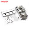 NAIERDI Stainless Steel Sliding Door Roller 30KG Home Room Wardrobe Door Hanging Wheels
