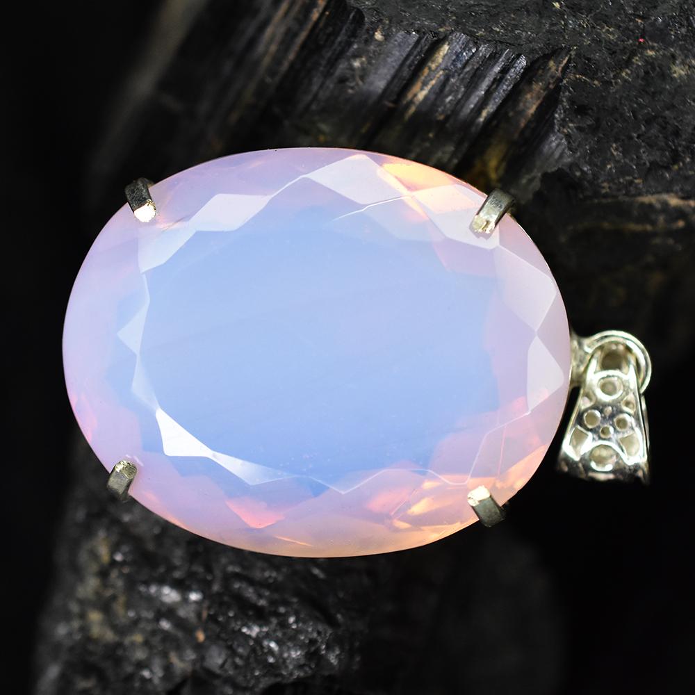 Сертифицированное серебро 925 пробы 147,45 карат австралийский опал овальной огранки подвеска с драгоценными камнями MY-PD-130-NS