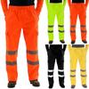 Men's Reflective Strip Sanitation Worker Uniform Fleece Casual Sports Trousers