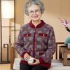 Autumn New Style Grandma Jacket Elderly Sweater Female Mother Fashionable Cardigan Old Woman Striped Top