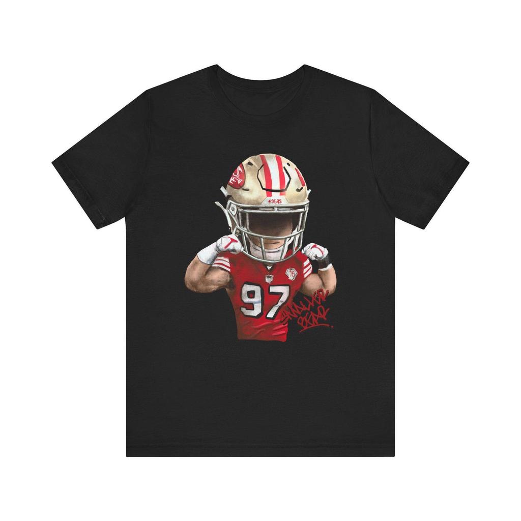 Эксклюзивный Ник Боса Сан-Франциско 49ers (Маленький Медведь) Унисекс футболка с коротким рукавом из джерси для взрослых
