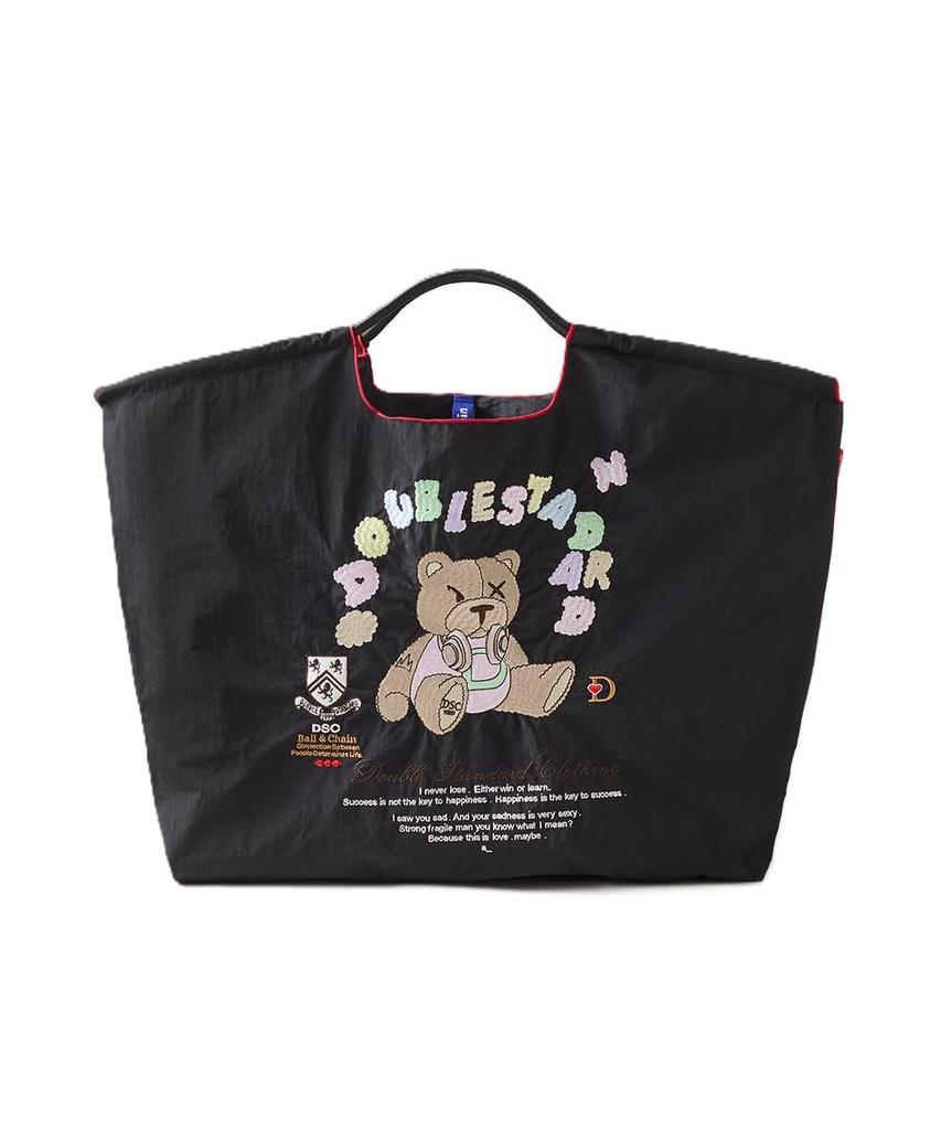 Double Standard Clothing Сумка для покупок Groovy Bear с шариком и цепью 0400-000-253 Женская Черная Без размера