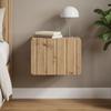Wall Mounted Nightstand Artisan Oak 33 x 34.5 x 24 cm