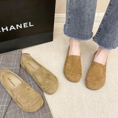 Туфли Doudou на плоской подошве 2025 года, новые матовые нескользящие повседневные нескользящие туфли с мягкой подошвой, женские рабочие туфли с одной педалью для мам