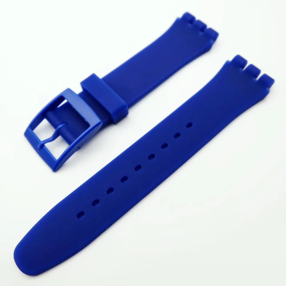 Водонепроницаемый силиконовый ремешок для часов Swatch, мягкий резиновый браслет, сменный ремешок для мужчин и женщин, 16/17/19/20 мм, аксессуары
