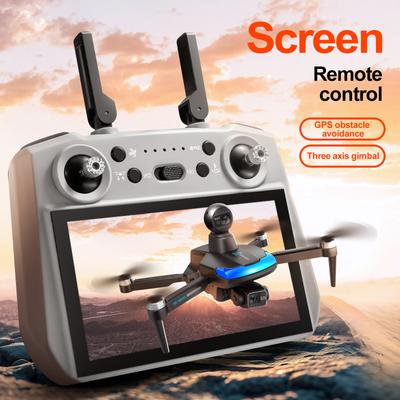Новый профессиональный дрон S185 GPS Return 5G True 2.7K HD с двумя камерами, пультом дистанционного управления, сенсорным экраном, 3-осевым PTZ-управлением и функцией обхода препятствий