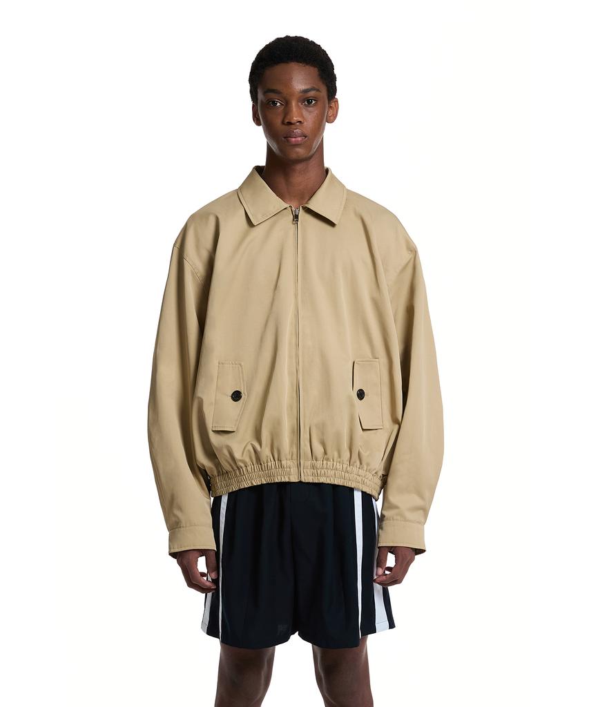 Trunk Project Gathered Bomber Jacket_Beige