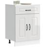 VidaXL Kitchen Cabinet Kalmar High Gloss White Engineered Wood, Sink Base Cabinet, Kitchen Base Cabinet with Drawer, 853489