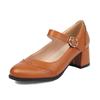 Fashion Spring High-heeled Shoes Women Buckle Thick High Heels Platform Mary Janes Ladies Pumps Footwear Vintage Party Wedding Pumps