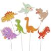 Insert Card Baby Decor Cute Cupcake Toppers Decorations for Birthday Party Dinosaur