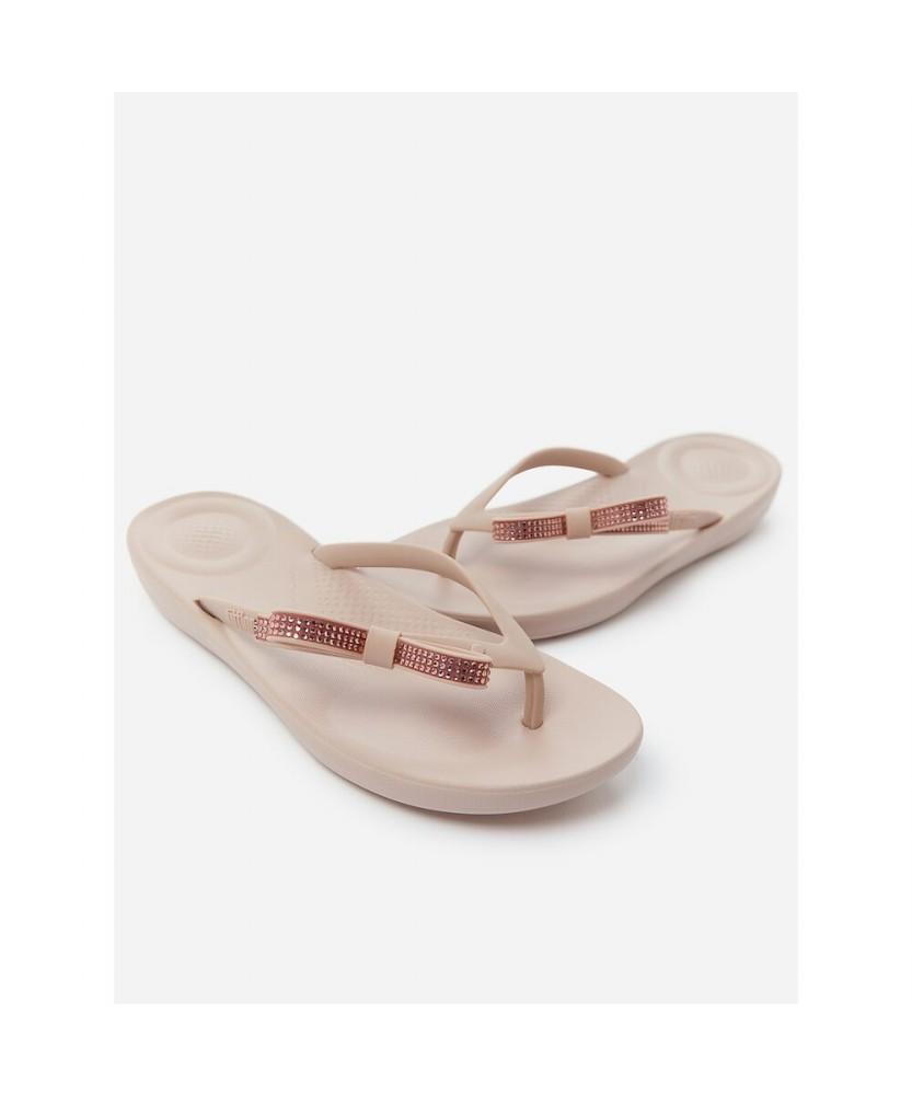 Женские сланцы Fitflop Eye Cushion с блестящим бантом - Nude Rose (Ft64K2Q047)