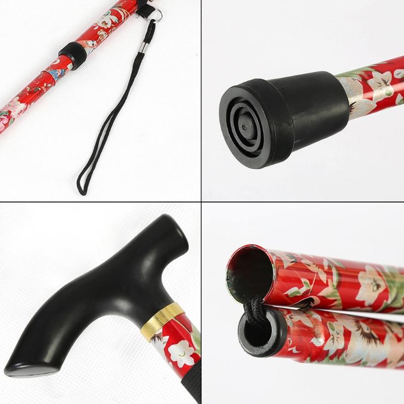 Трость Легко регулируемая по высоте Складная выдвижная трость Легкая