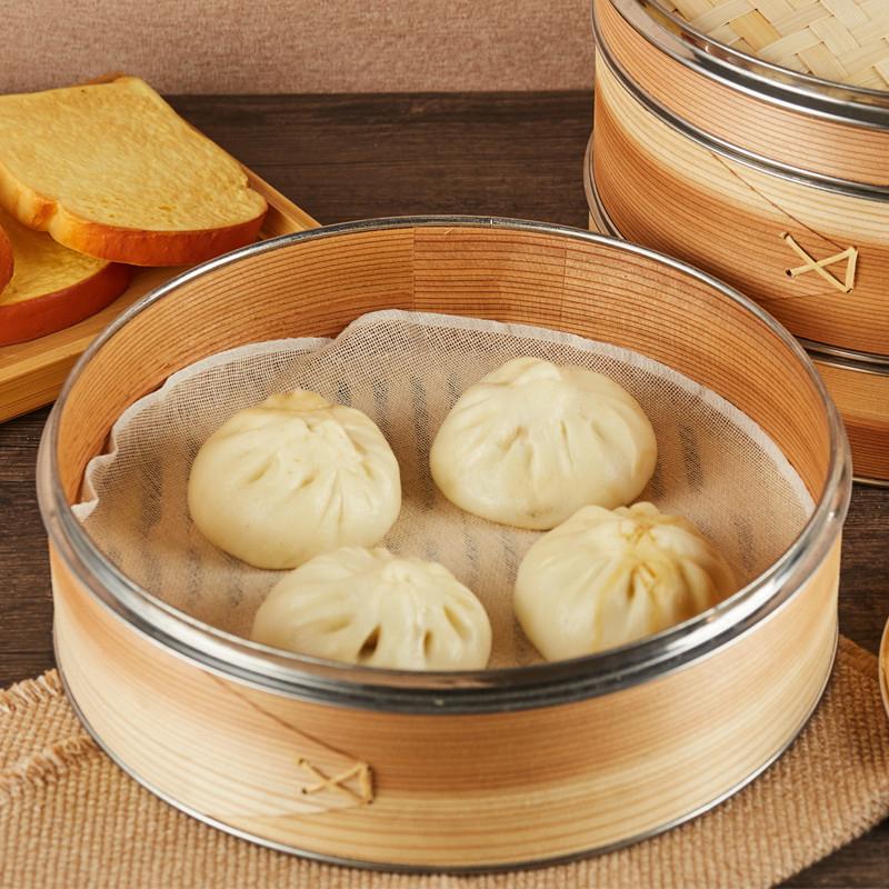 Нержавеющая сталь Бамбук деревянный булочка Пароварка Кухонная посуда Рыба Рис Дим Сам Корзина Рис Паста Плита еда Паровой фаршированный